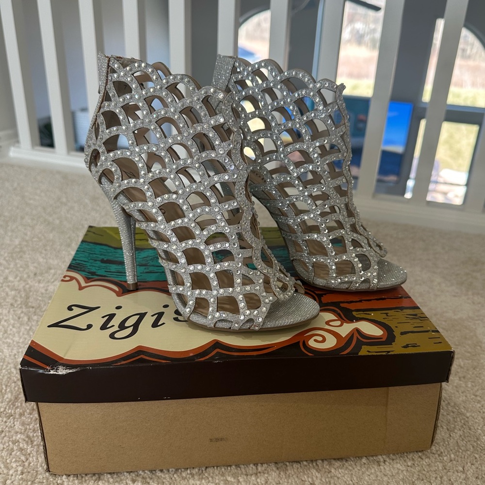 ZiGi Soho Darlah Caged Rhinestone Shooties Heels